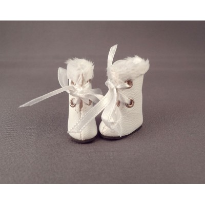 Monique Fayette Fur Boots White Only