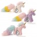 Unicorn Rainbow Poof Tails Keychain