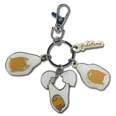 Gudetama Falling Enamel Metal Multi Keychain