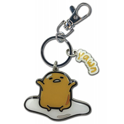 Gudetama Yawn Enamel Metal Keychain