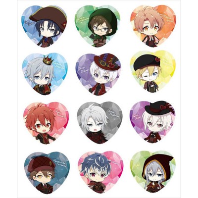 Idolish7 New Illustration Mini Character Valentine Great Escape Trading Heart-shaped Tin Badge