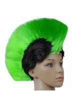 Green and Black Mohawk Wig