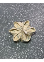 Kanzashi Hair Accessory - Cream Colored with Baby Blue Design