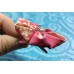 Kanzashi Hair Accessory - Japanese Style Fabric (Pink, Gold, and Cream Colored)