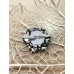 Kanzashi Hair Accessory - Cream Colored with Black Alphabet Blocks