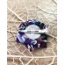 Kanzashi Hair Accessory - Aqua, White, Purple and Burgundy Colors