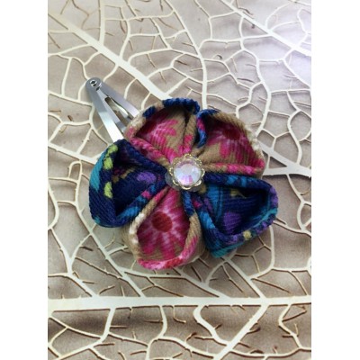 Kanzashi Hair Accessory - Corduroy Fabric