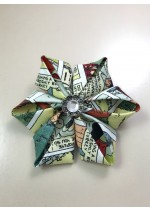 Kanzashi Hair Accessory - Comic Book Print