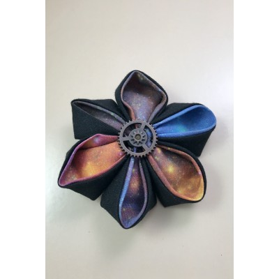 Kanzashi Hair Accessory - Galaxy Steampunk Themed