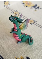 KumoriYori Creations Teal Green and Pink Belly Dragon