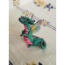 KumoriYori Creations Teal Green and Pink Belly Dragon