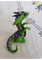 KumoriYori Creations Green Flower Petal Dragon