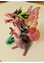 KumoriYori Creations Pink and Green Dragon with Tongue